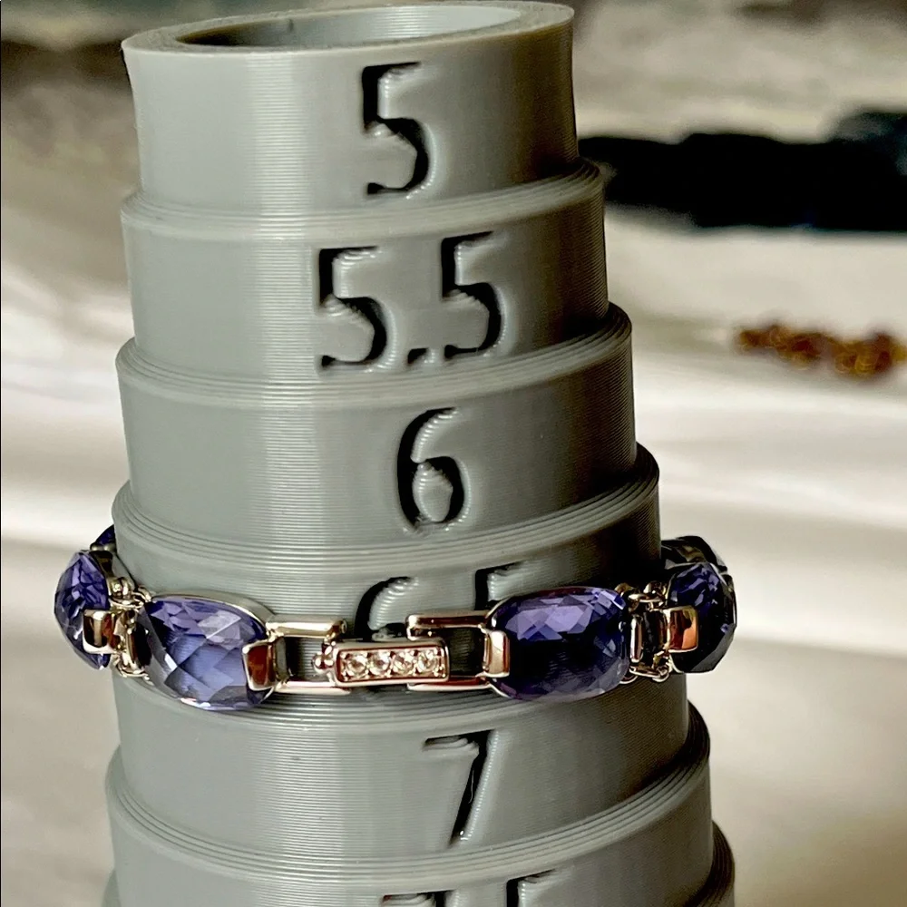Swarovski Purple Crystal Bracelet Size 6.5 - Picture 5 of 11